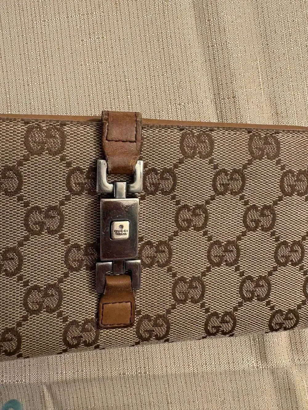 Gucci Jackie GG Monogram Canvas Long Continental Wallet Brown